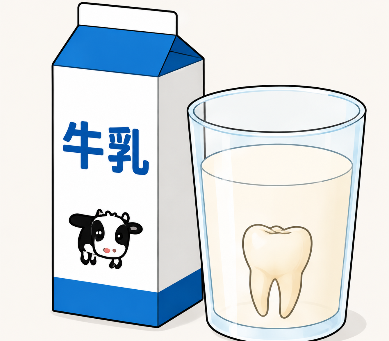 抜けた歯を牛乳に入れて保管する方法